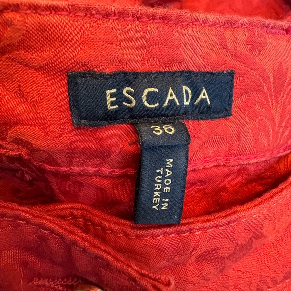 ESCADA jeans in shade of red with a design in fabric, 36EU - Picture 10 of 14